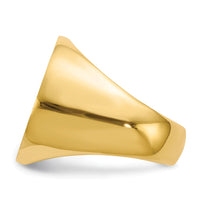 14k 21.0x21.5mm Open Back Mens Signet Ring