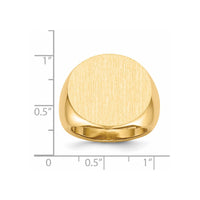 14k 21.0x21.5mm Open Back Mens Signet Ring