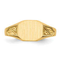 14k 8.5x7.0mm Closed Back Signet Ring