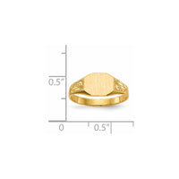 14k 8.5x7.0mm Closed Back Signet Ring