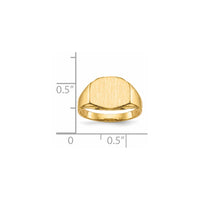 14k 11.5x8.5mm Open Back Signet Ring