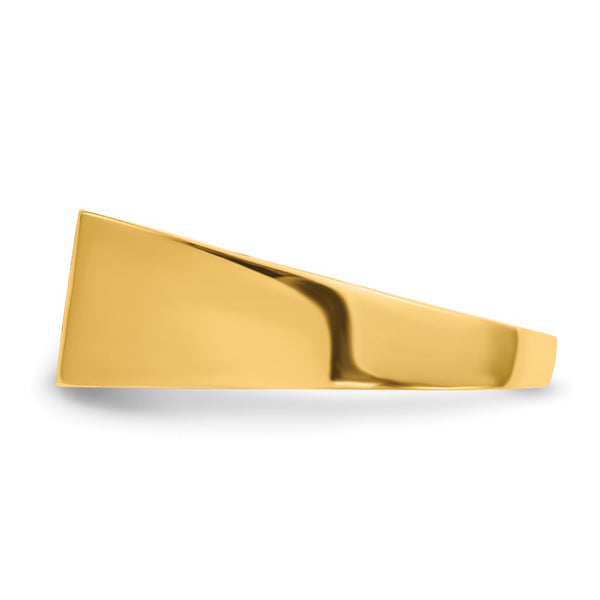 14k 13.0x7.0mm Closed Back Signet Ring