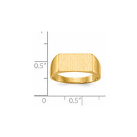 14k 13.0x7.0mm Closed Back Signet Ring