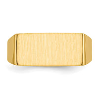 14k 16.5x8.0mm Closed Back Mens Signet Ring