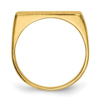 14k 16.5x5.0mm Closed Back Signet Ring