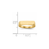 14k 16.5x5.0mm Closed Back Signet Ring
