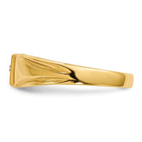 14k Child's VS Diamond Closed Back Signet Ring