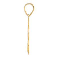 14k Brushed Border Script Number 23 Pendant