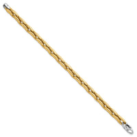 14k Two-tone Polished Fancy Link 6.75mm Bracelet