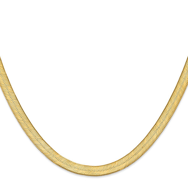 14k 6.5mm Silky Herringbone Chain