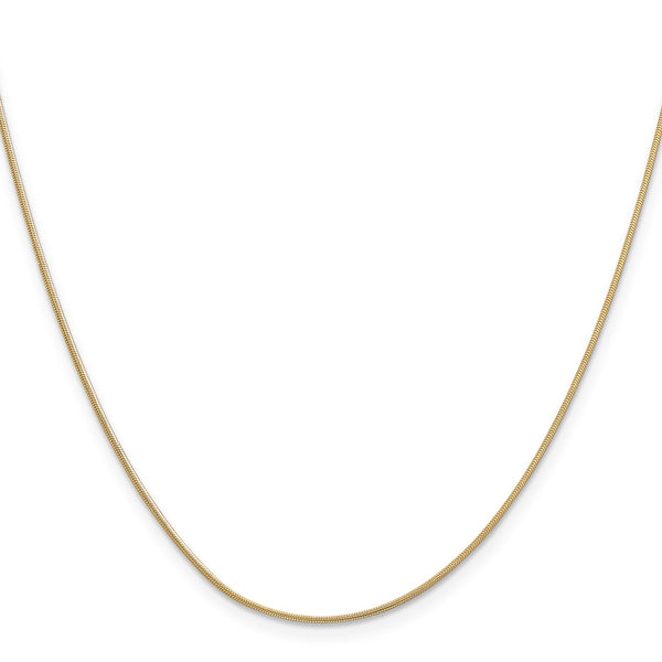 14k .9mm Round Snake Chain
