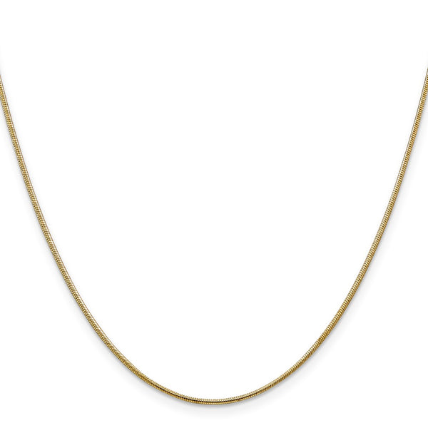 14k 1.1mm Round Snake Chain