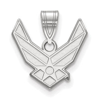 Sterling Silver Rhod-pltd LogoArt U.S. Air Force Medium Pendant