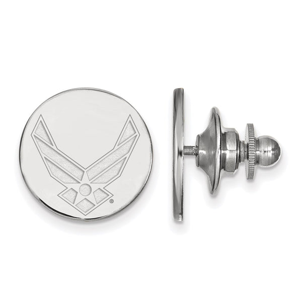 Sterling Silver Rhod-pltd LogoArt U.S. Air Force Lapel Pin