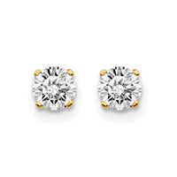 14ky .60ct. I2 K-L Diamond Stud Push-on Post Earrings