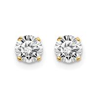 14ky .85ct. I2 K-L Diamond Stud Push-on Post Earrings
