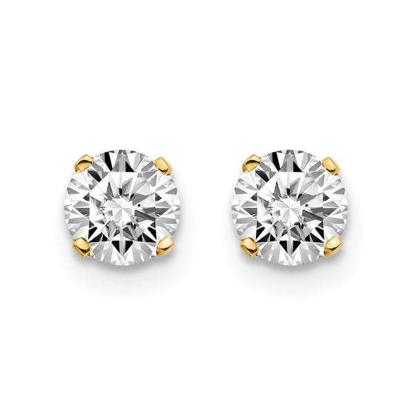 14ky .85ct. I2 K-L Diamond Stud Push-on Post Earrings