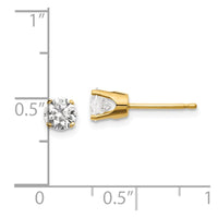 14ky .85ct. I2 K-L Diamond Stud Push-on Post Earrings