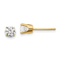 14ky .85ct. I2 K-L Diamond Stud Push-on Post Earrings