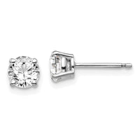 14kw 1.00ct I1 J-K Diamond Stud Push-on Post Earrings