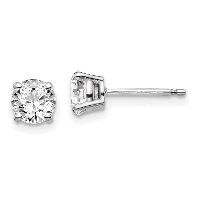 14kw 1.00ct I1 J-K Diamond Stud Push-on Post Earrings