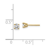 14y .30ct. I1 J-K Diamond Stud Push-on Post Earrings