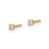 14y .05ct. I1 J-K Diamond Stud Push-on Post Earrings
