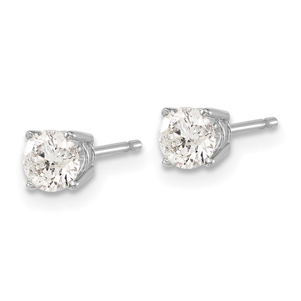 14kw .70ct I1 J-K Diamond Stud Push-on Post Earrings