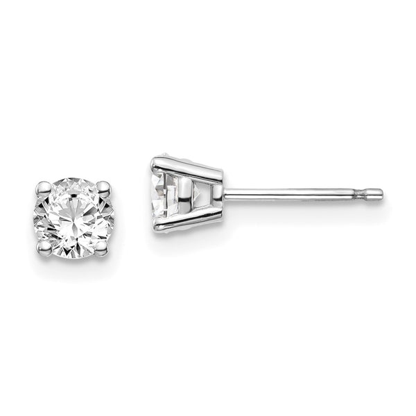 14kw .70ct I1 J-K Diamond Stud Push-on Post Earrings