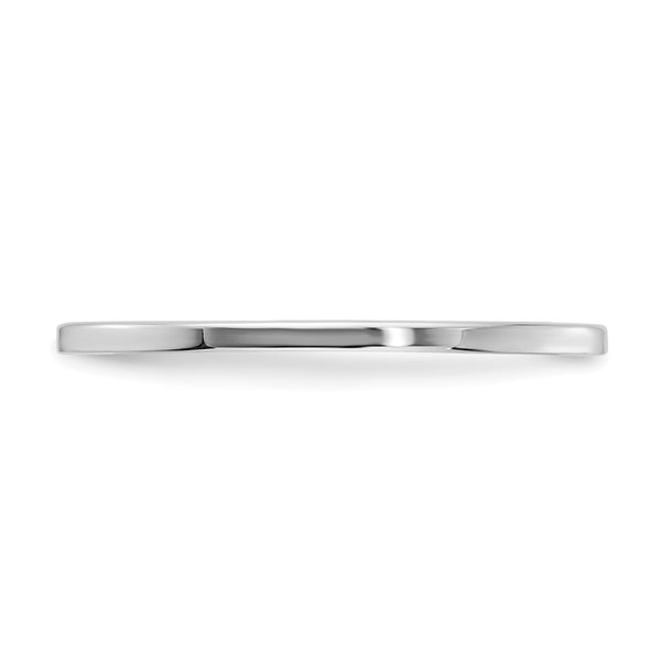 14K White Gold 1.2mm Flat Stackable Band