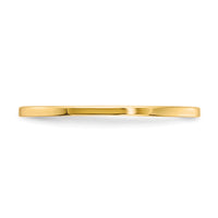 14K Gold 1.2mm Flat Stackable Band