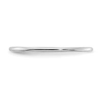 14K White Gold 1.2mm Half Round Stackable Band
