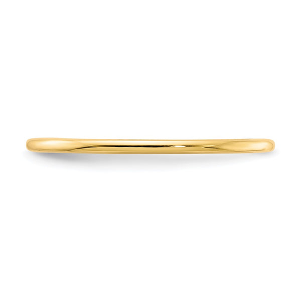 14K Gold 1.2mm Half Round Stackable Band