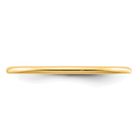 14K Gold 1.2mm Half Round Stackable Band