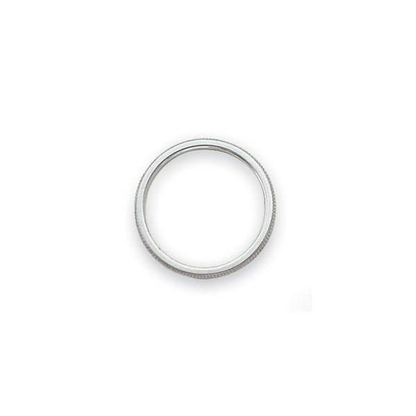 14k White Gold 1.5mm Milgrain Band
