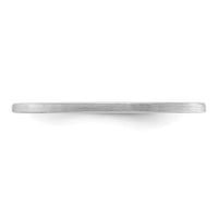 14K White Gold 1.2mm Flat Satin Stackable Band