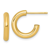 14k 3.0 x 16mm Polished Post Hoop Earrings