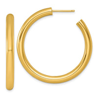 14k 4.0 x 40mm Polished Post Hoop Earrings