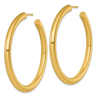 14k 4.0 x 50mm Polished Post Hoop Earrings