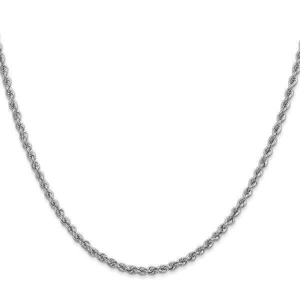 14k WG 2.5mm Regular Rope Chain