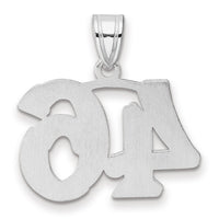 14kw Polished Etched Number 46 Pendant