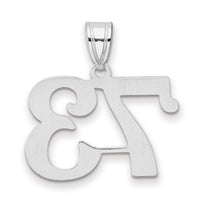 14kw Polished Number 73 Pendant