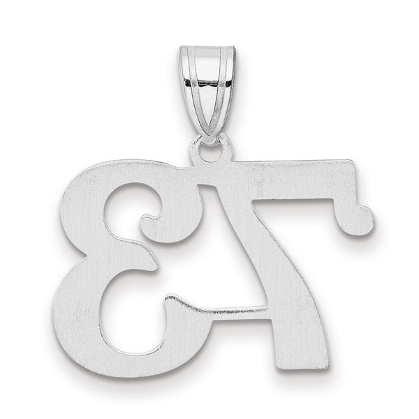 14kw Polished Number 73 Pendant