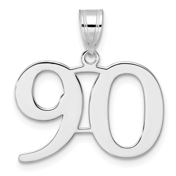 14kw Polished Number 90 Pendant