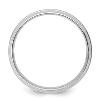 14k White Gold Standard Comfort Fit Brush Satin Fancy Band