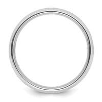 14k White Gold Standard Comfort Fit Brush Satin Fancy Band