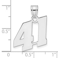 14kw Polished Block Number 41 Pendant