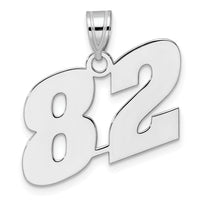14kw Polished Block Number 82 Pendant
