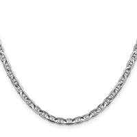 14k White Gold 3.75mm Concave Anchor Chain