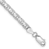 14k White Gold 3.75mm Concave Anchor Chain